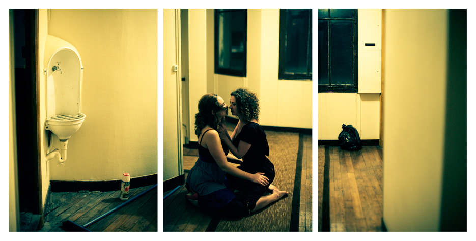Melissa Ophelie - Parquet Floor Triptych by Tom Spianti