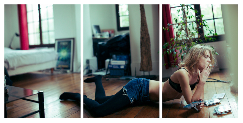 Anna - Cds and cigarette triptych by Tom Spianti