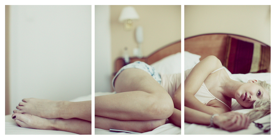 Juelles - hotel's bed triptych by Tom Spianti