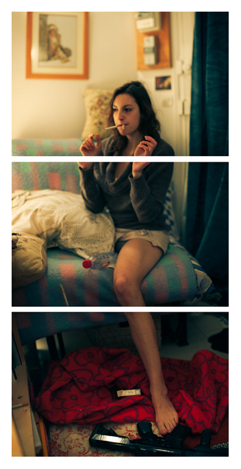 Karine - Cigarettes Triptych by Tom Spianti