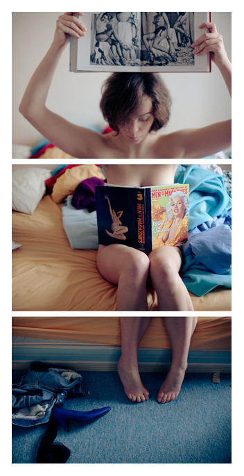 Ophélie - Men's Magazines Triptych by Tom Spianti